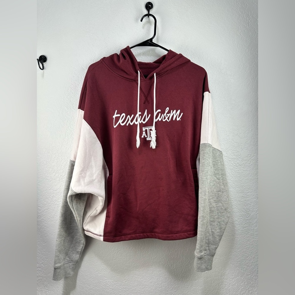 Texas A&M Aggies Fanatics Women's Play It Safe Colorblock Pullover Hoodie